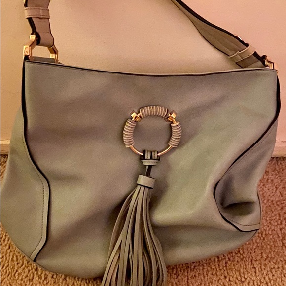 Baby Blue Tassel Hobo Bag - Picture 2 of 3